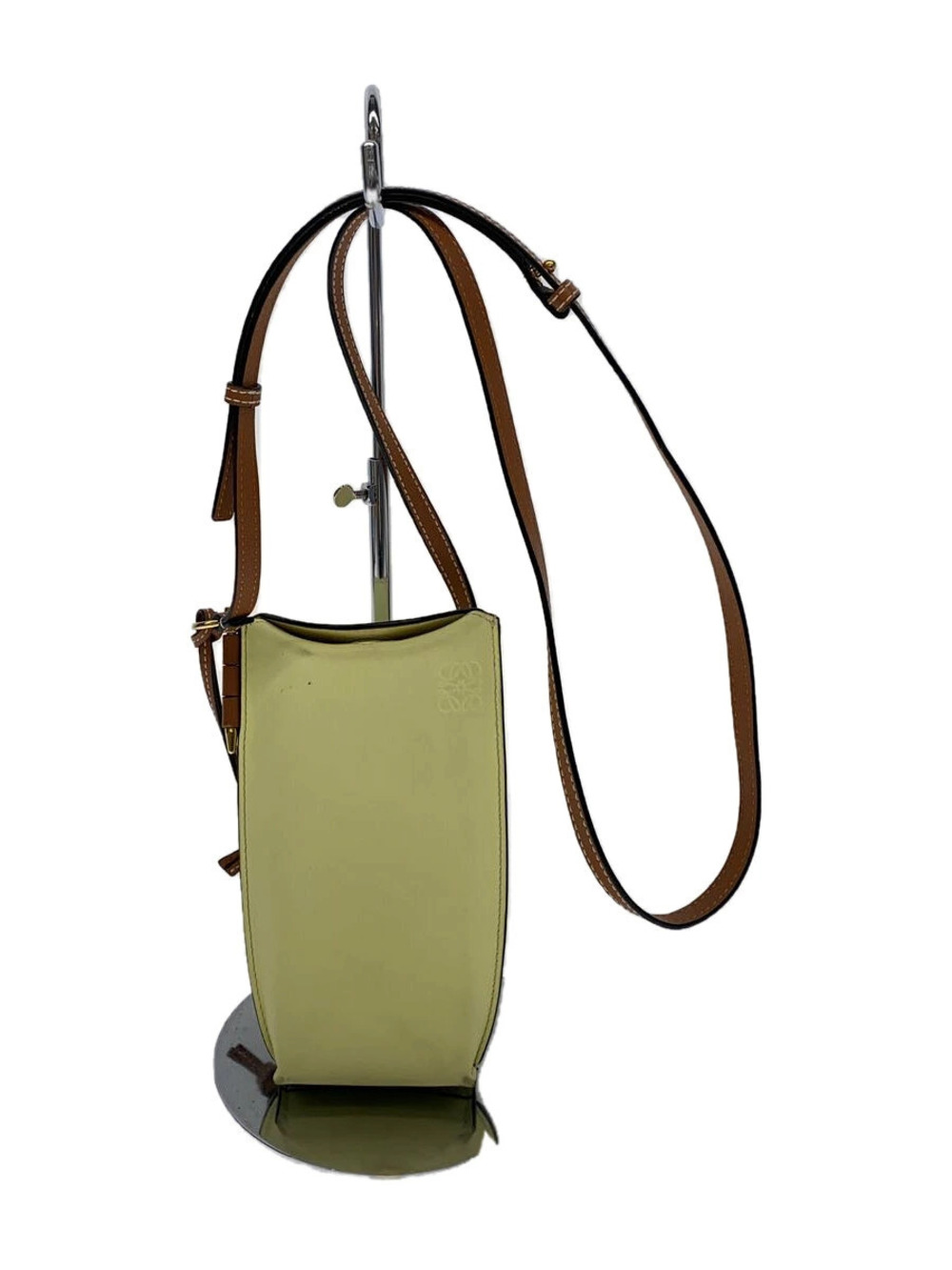 Loewe Gate Pocket Leather Ylw Lemon Shoulder Bag Yellow